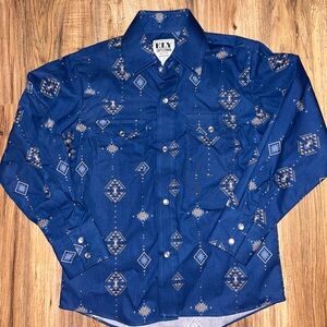 New W/O tags. Kids Ely Cattleman Western Pearl Snap Button Up Shirt size Small